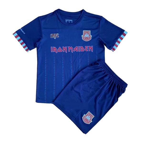 Maillot De Foot West Ham x IRON MAIDEN Exterieur Enfant 2021-2022 Pas Cher